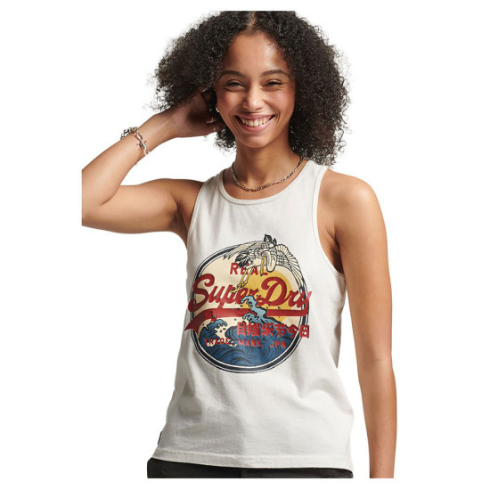 Superdry Γυναικεία αμάνικη μπλούζα Vintage Logo Narrative Vest